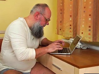 TNAFlix - Naughty Teen Lets Grandpa To Satisfy Her Hungry Pussy Porn Videos